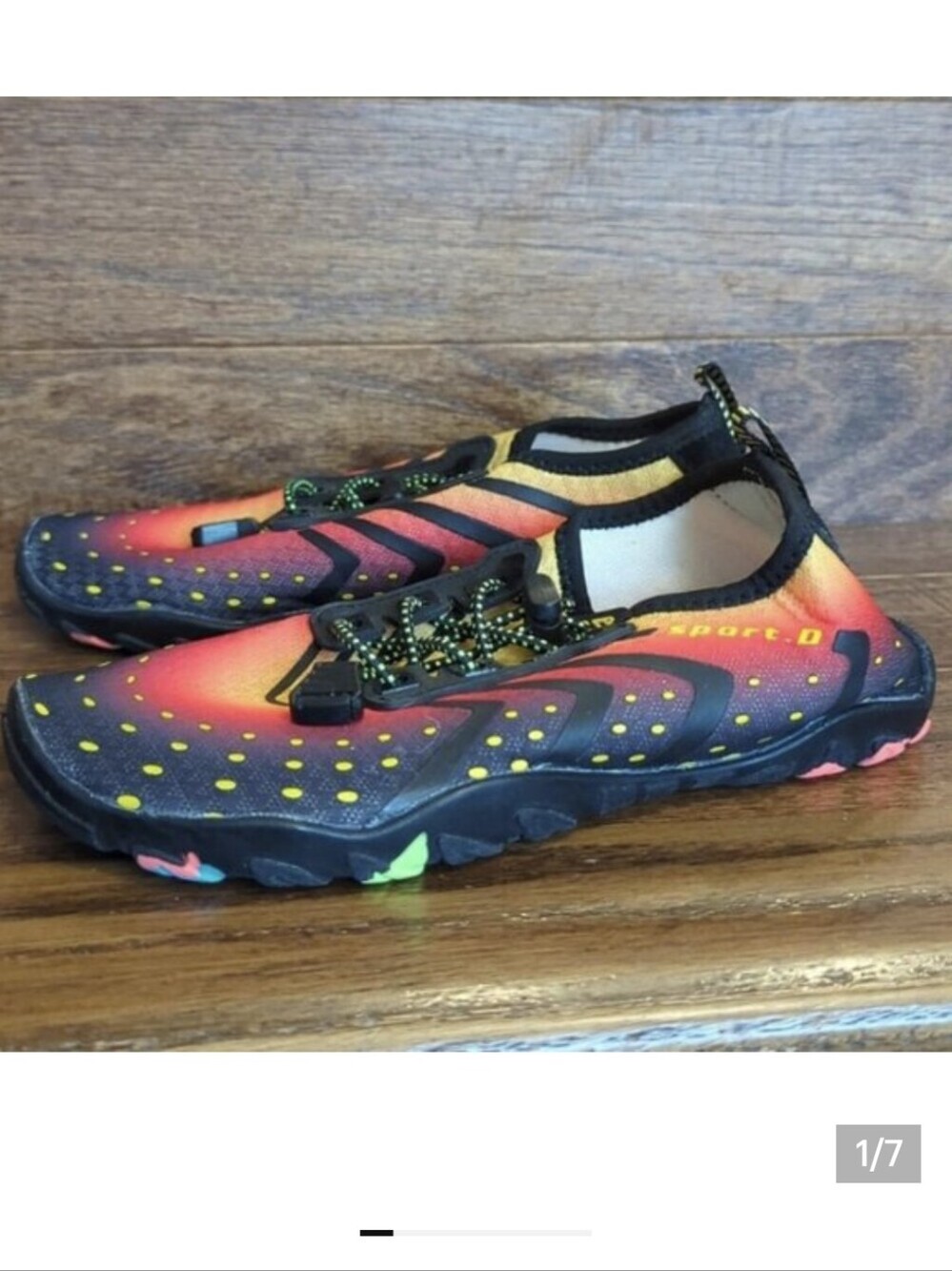 Water Shoes Colorful Kids Shoes with Black Soles Eu 33  Sz 1.5-2 US.